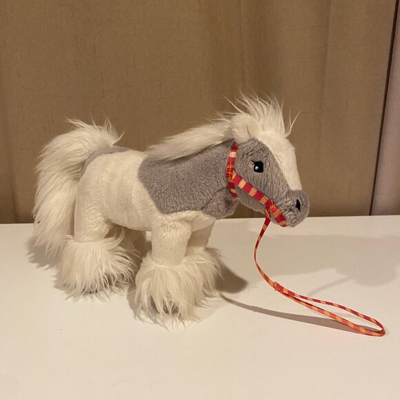American Girl Other - American Girl 8 Plush Horse Gray and White with Red Reins Doll Accessory